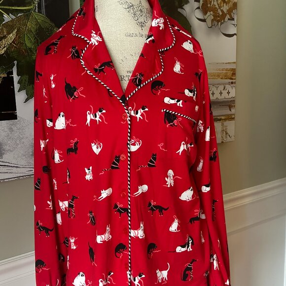 KATE SPADE HOLIDAY PETS PAJAMAS:NWT HOLIDAY PETS (DOGS & CATS) LARGE - Picture 3 of 12